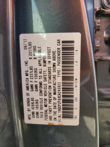 2012 Honda Accord Se VIN: 1HGCP2F6XCA245923 Lot: 53862944