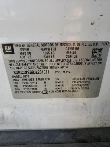 2018 Chevrolet Trax Ls VIN: 3GNCJNSB8JL231021 Lot: 56351804