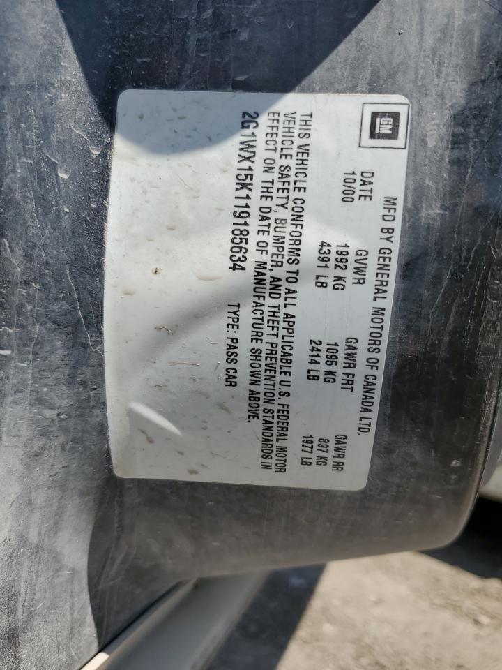 2G1WX15K119185634 2001 Chevrolet Monte Carlo Ss