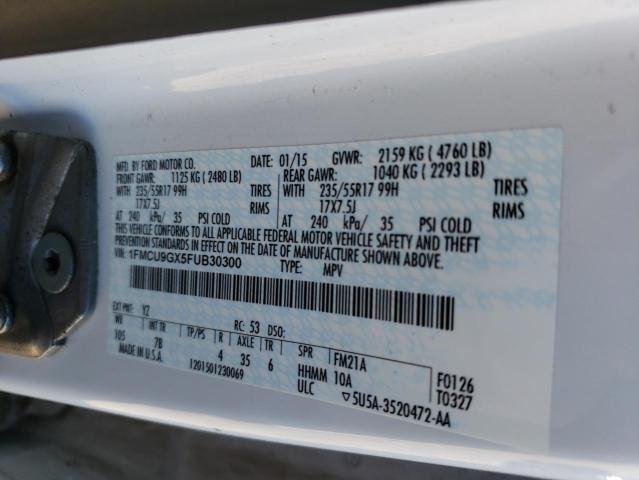 2015 FORD ESCAPE SE - 1FMCU9GX5FUB30300