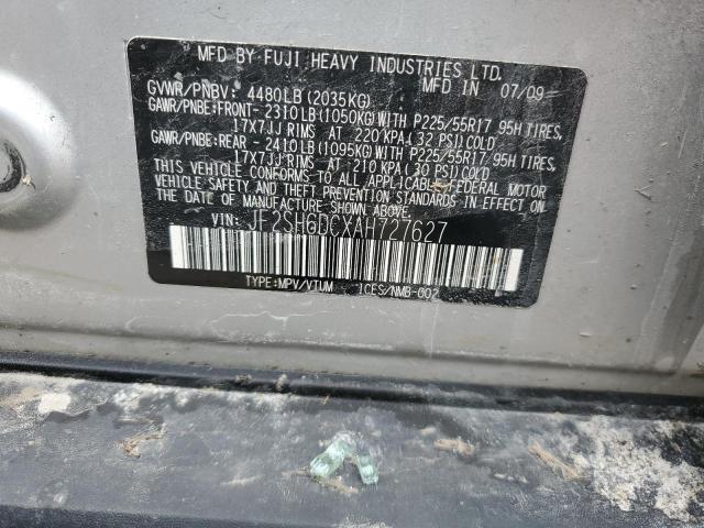 2010 Subaru Forester 2.5X Limited VIN: JF2SH6DCXAH727627 Lot: 55030024