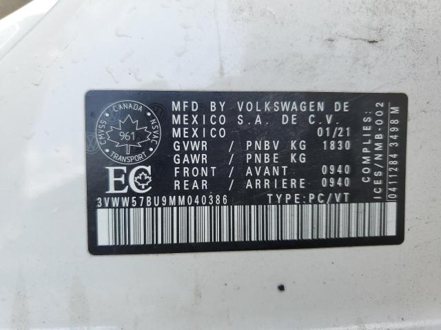 2021 VOLKSWAGEN JETTA HIGH 3VWW57BU9MM040386