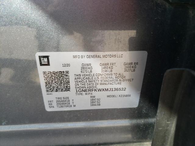 2021 Chevrolet Traverse Ls VIN: 1GNERFKWXMJ136532 Lot: 53869444