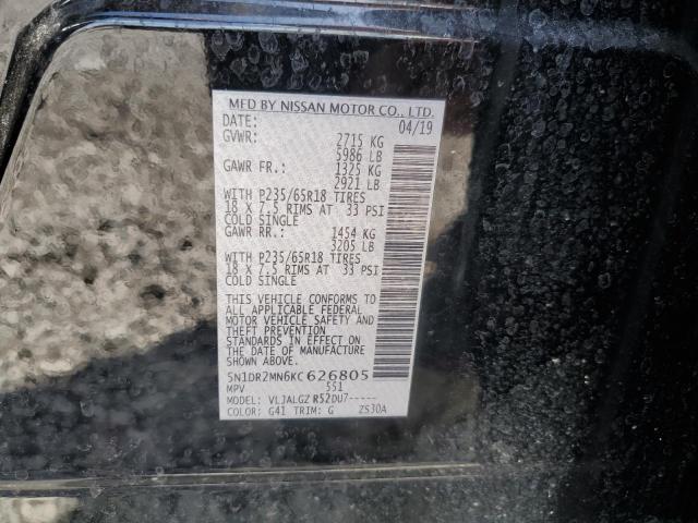 2019 Nissan Pathfinder S VIN: 5N1DR2MN6KC626805 Lot: 56057914