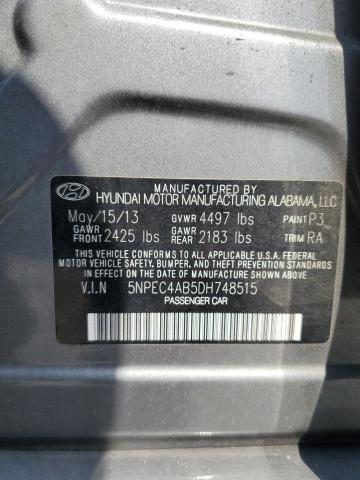 2013 Hyundai Sonata Se VIN: 5NPEC4AB5DH748515 Lot: 55001534