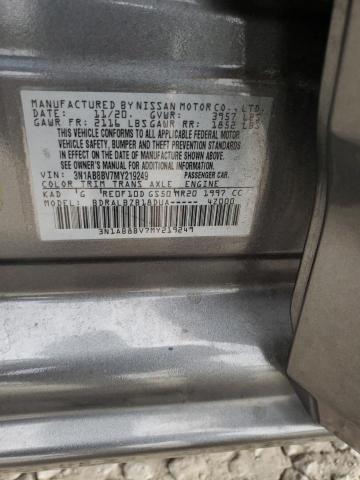 2021 Nissan Sentra S VIN: 3N1AB8BV7MY219249 Lot: 56474184