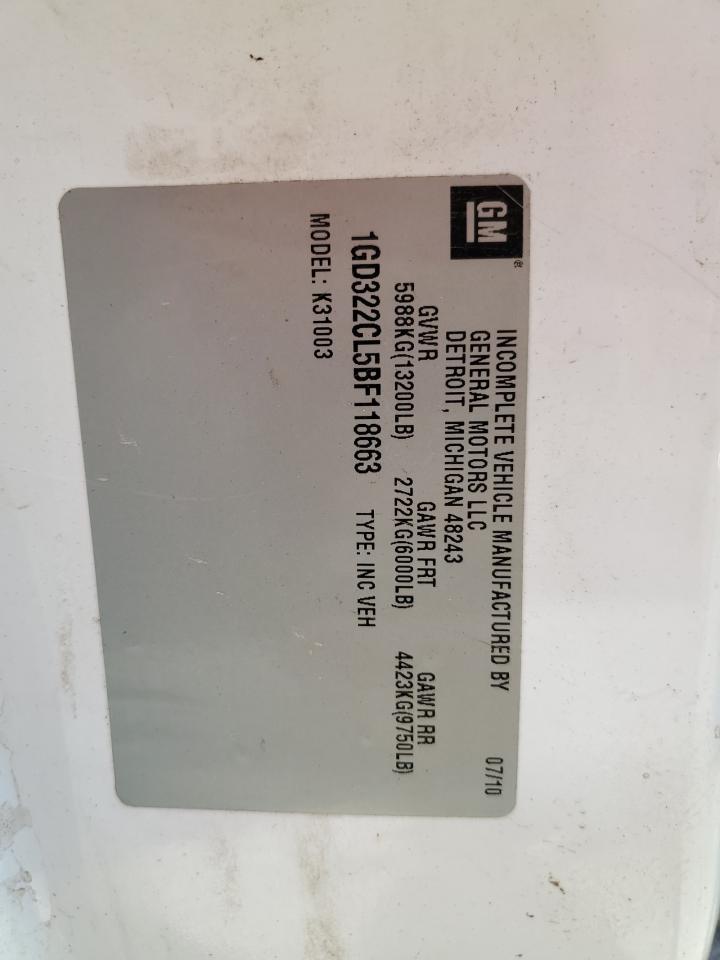 1GD322CL5BF118663 2011 GMC Sierra K3500