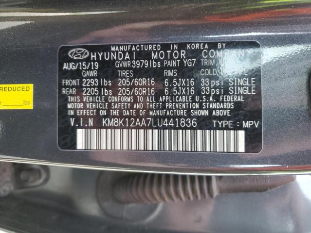 KM8K12AA7LU441836 Hyundai Kona SE 12