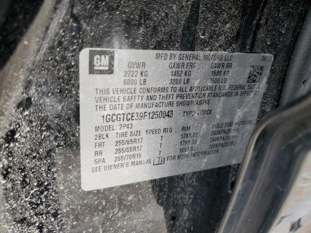 2015 Chevrolet Colorado Z71 VIN: 1GCGTCE39F1250043 Lot: 54939954