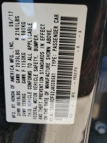2018 Acura Tlx Tech VIN: 19UUB2F52JA009581 Lot: 52462434