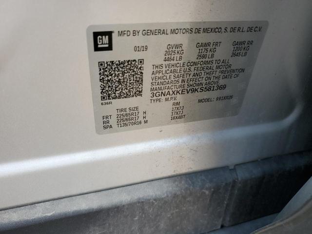 2019 CHEVROLET EQUINOX LT - 3GNAXKEV9KS581369