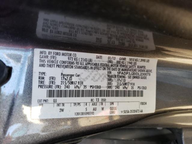 2013 Ford Focus Titanium VIN: 1FADP3J20DL230078 Lot: 55961284