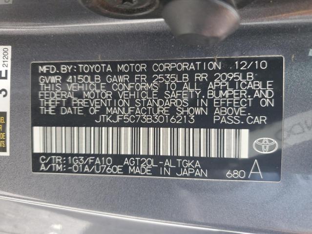 2011 Toyota Scion Tc VIN: JTKJF5C73B3016213 Lot: 56307494