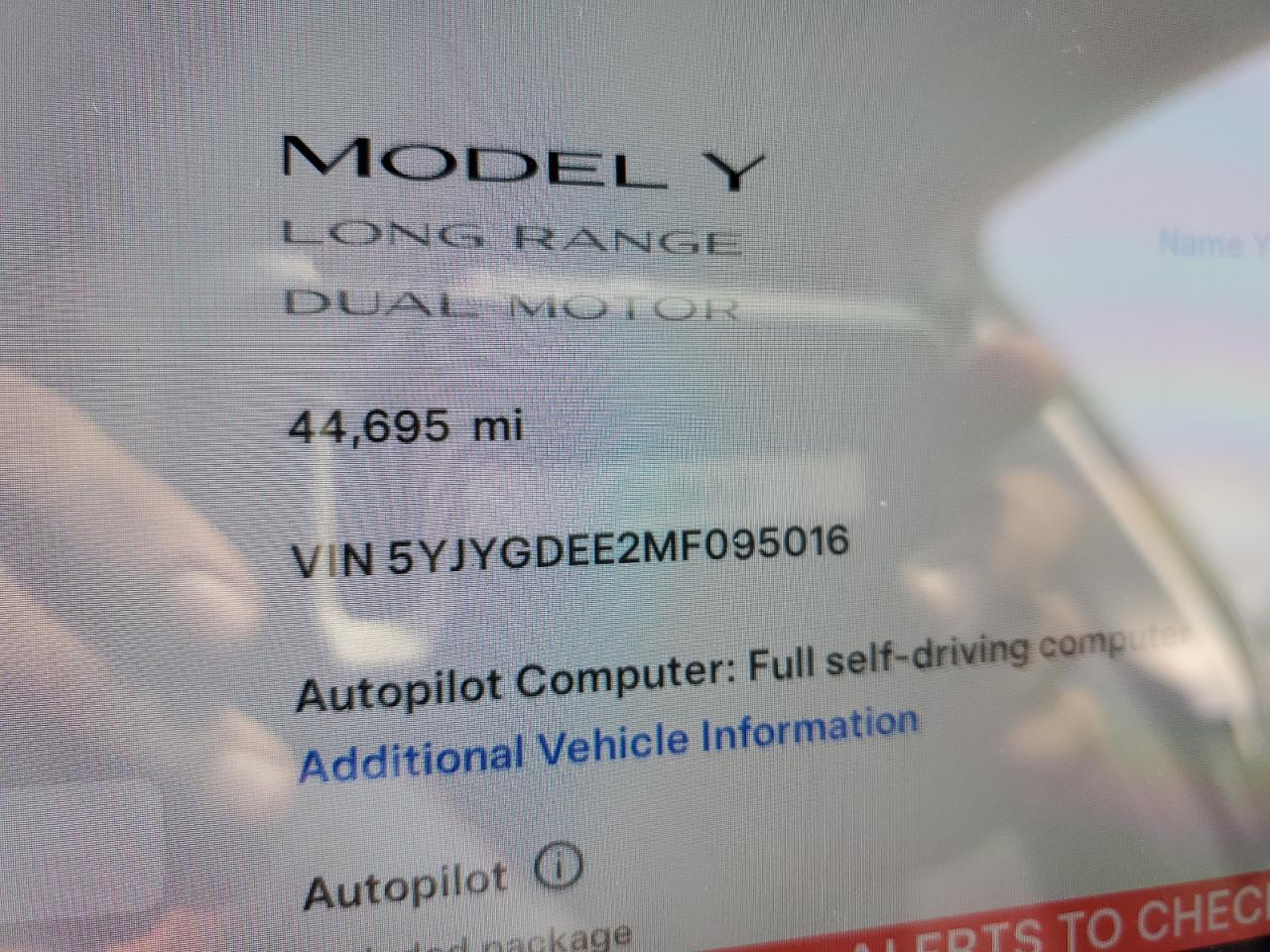 5YJYGDEE2MF095016 2021 Tesla Model Y