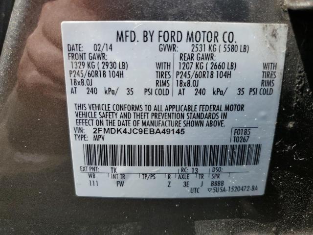 2FMDK4JC9EBA49145 2014 Ford Edge Sel