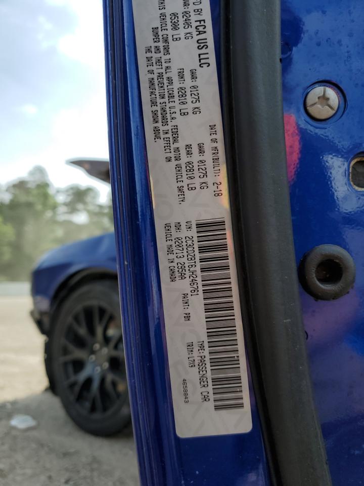 2C3CDZBT6JH246761 2018 Dodge Challenger R/T