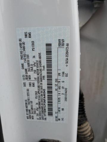 2022 Ford F150 Supercrew VIN: 1FTEW1CP3NFA46543 Lot: 56852624