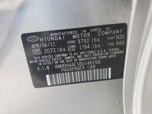 2011 Hyundai Elantra Gls VIN: KMHDH4AE1BU148158 Lot: 52198314