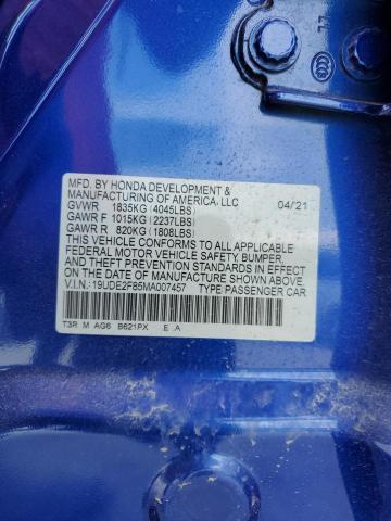 2021 Acura Ilx Premium A-Spec VIN: 19UDE2F85MA007457 Lot: 57117044