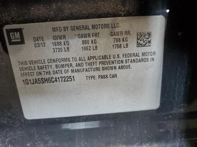 2012 Chevrolet Sonic Ls VIN: 1G1JA5SH6C4172251 Lot: 56049084