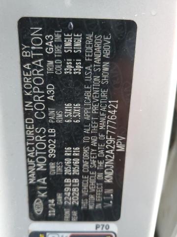 2015 Kia Soul VIN: KNDJN2A29F7776421 Lot: 57044224