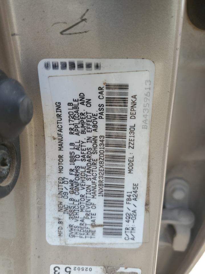 1NXBR32EX8Z001343 2008 Toyota Corolla Ce