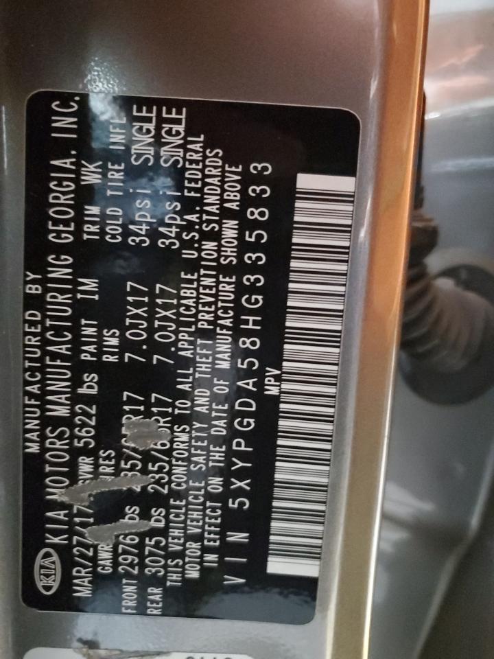 5XYPGDA58HG335833 2022 Kia Sorento Lx