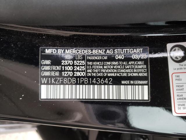 2023 Mercedes-Benz E 350 VIN: W1KZF8DB1PB143642 Lot: 55230864