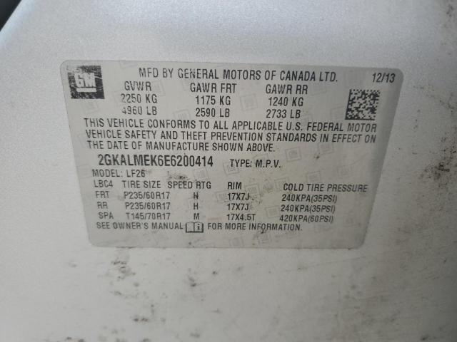 2014 GMC Terrain Sle VIN: 2GKALMEK6E6200414 Lot: 55140294