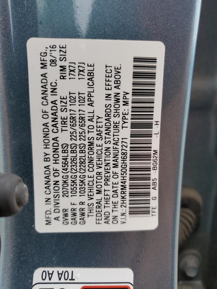 2HKRM4H50GH687271 2016 Honda Cr-V Ex