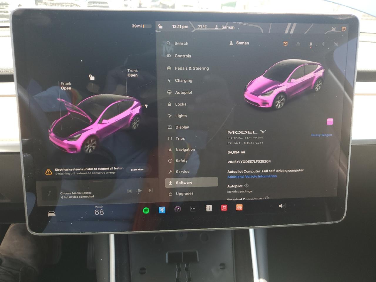 5YJYGDEE7LF025204 2020 Tesla Model Y