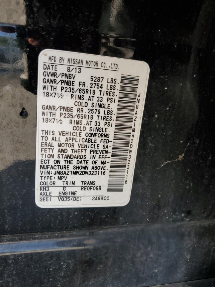 JN8AZ1MW2DW323116 2013 Nissan Murano S