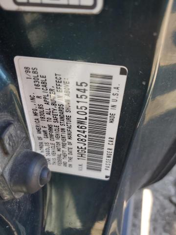 1998 Honda Civic Ex VIN: 1HGEJ8246WL051545 Lot: 57261994