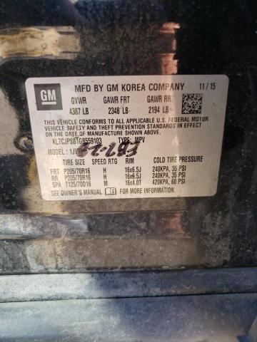 2016 Chevrolet Trax 1Lt VIN: KL7CJPSB1GB559103 Lot: 55369384