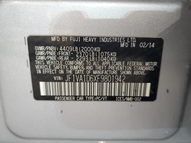 2015 SUBARU WRX PREMIU - JF1VA1D6XF9801942