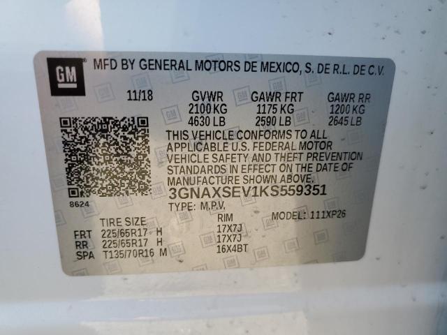 2019 Chevrolet Equinox Ls VIN: 3GNAXSEV1KS559351 Lot: 54946924