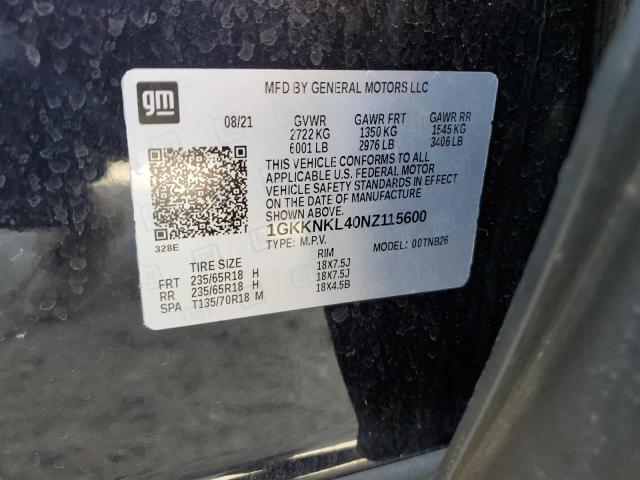 2022 GMC Acadia Sle VIN: 1GKKNKL40NZ115600 Lot: 56394964