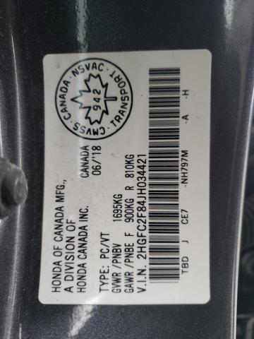 2018 HONDA CIVIC EX - 2HGFC2F84JH034421