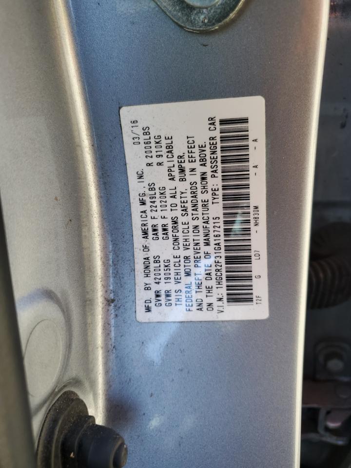 1HGCR2F31GA167215 2016 Honda Accord Lx