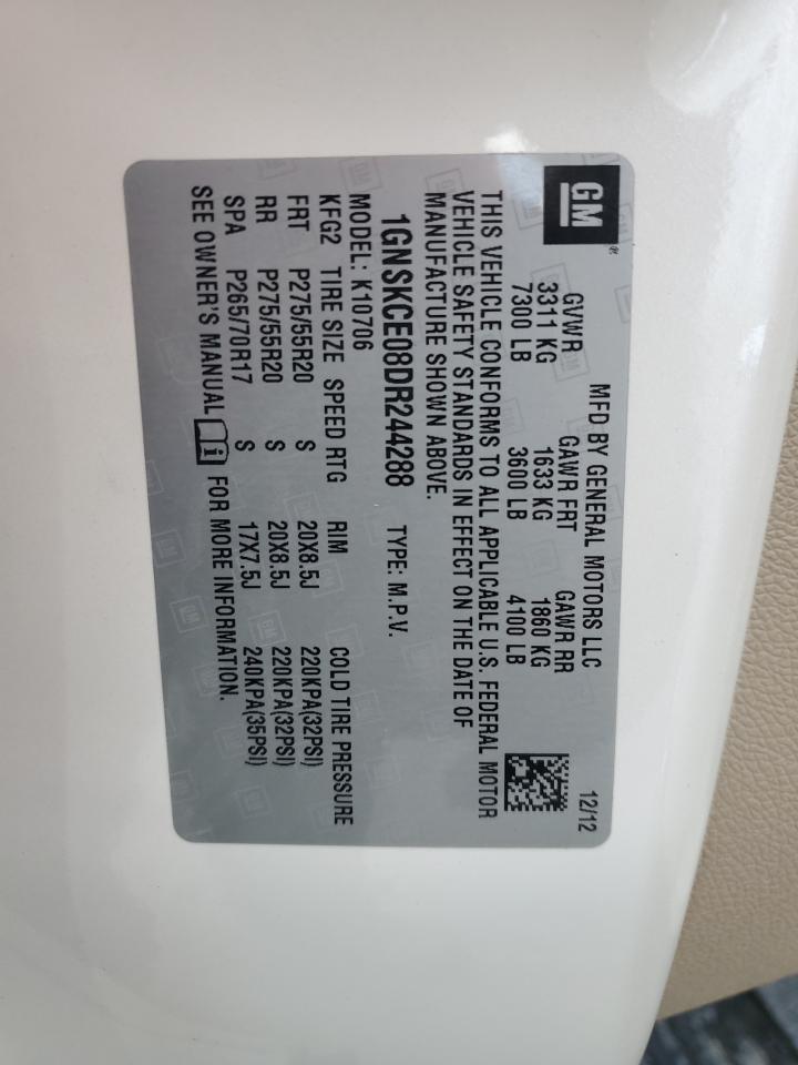 1GNSKCE08DR244288 2013 Chevrolet Tahoe K1500 Ltz