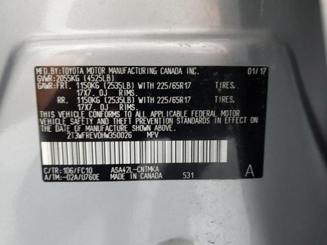 2017 Toyota Rav4 Xle VIN: 2T3WFREV0HW350026 Lot: 54435464