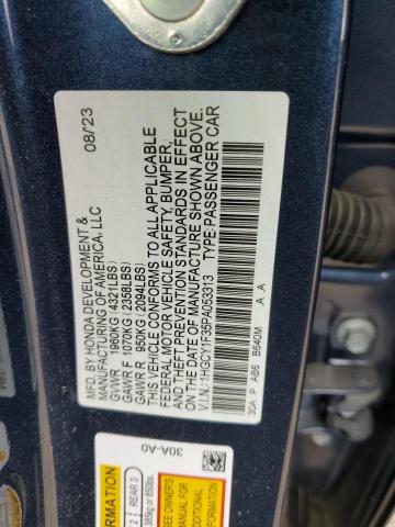 2023 Honda Accord Ex VIN: 1HGCY1F35PA053313 Lot: 54918354