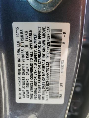 2015 HONDA CIVIC LX - 19XFB2F53FE707743