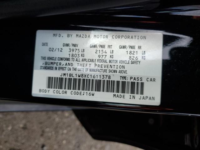 2012 Mazda 3 I VIN: JM1BL1W8XC1611378 Lot: 51042154