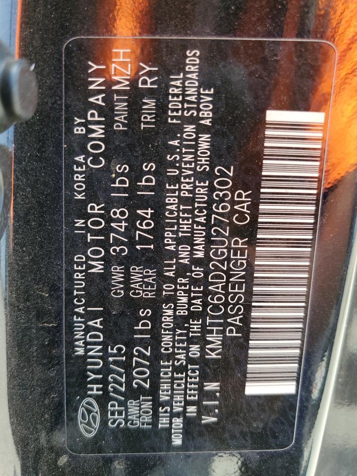 KMHTC6AD2GU276302 2016 Hyundai Veloster