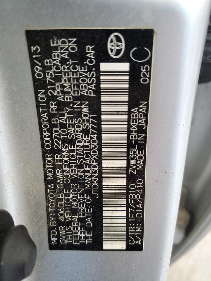 JTDKN3DPXD3047771 2013 Toyota Prius Plug-In