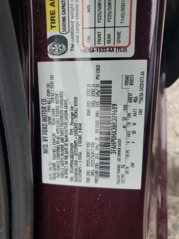 2011 Ford Fusion Se VIN: 3FAHP0HA3BR309689 Lot: 53071904