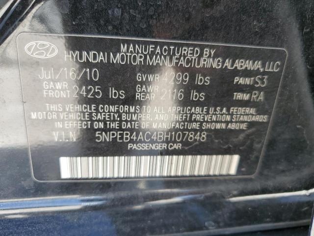 2011 Hyundai Sonata Gls VIN: 5NPEB4AC4BH107848 Lot: 54142854