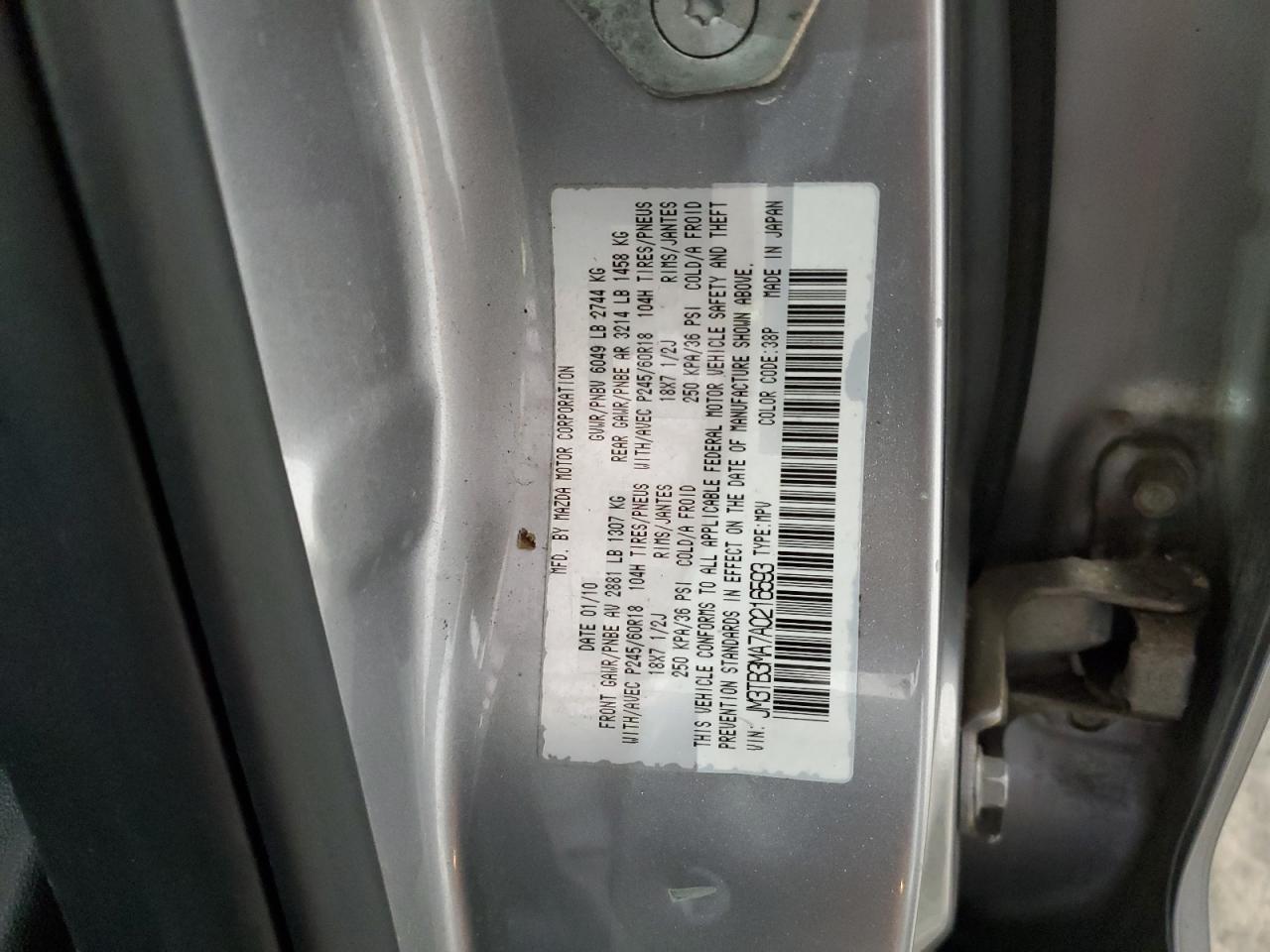 JM3TB3MA7A0216593 2010 Mazda Cx-9