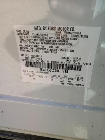 2009 Ford Flex Sel VIN: 2FMDK52C39BA31718 Lot: 56273614